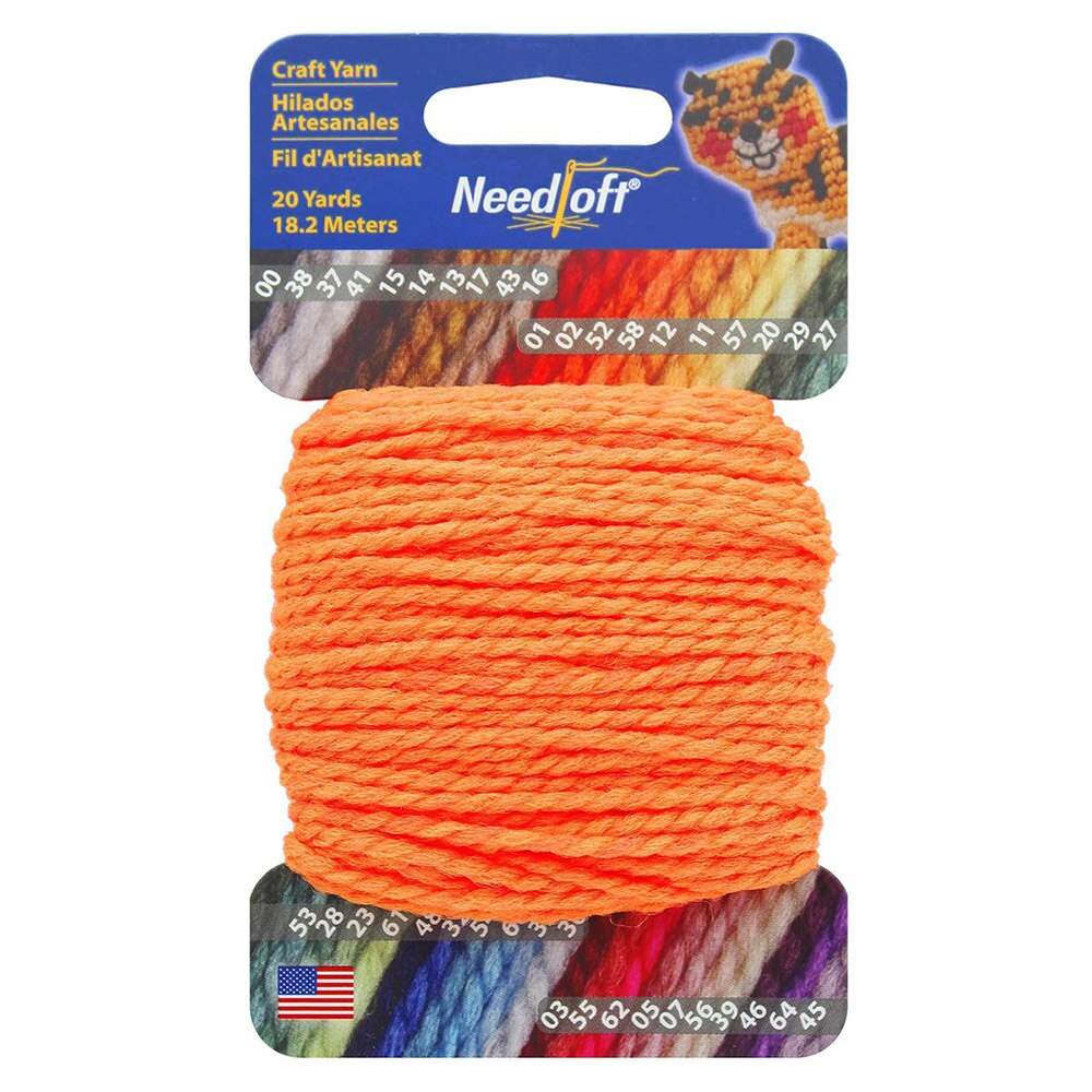 Needloft Craft, Nylon Yarn, 20 Yard, Spool, Orange